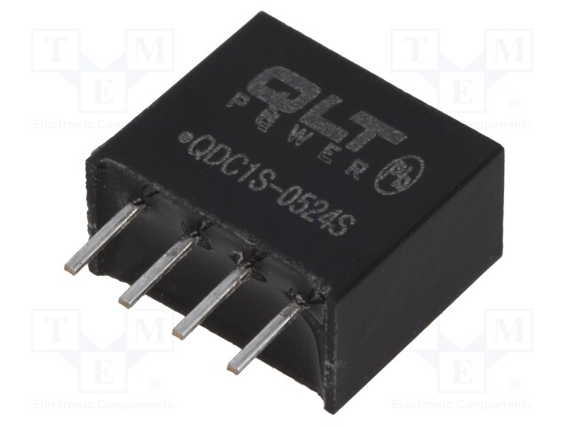 Converter: DC/DC; 1W; Uin: 4.5÷5.5V; 24VDC; SIL4; 7x11.7x10mm; 75Vpp