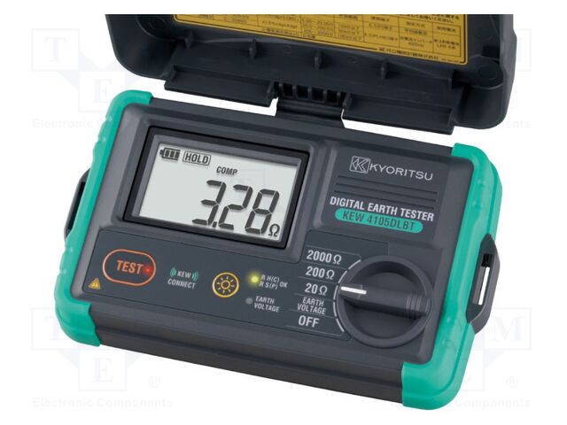 Meter: grounding resistance; LCD; 20Ω,200Ω,2kΩ; VAC: 0÷300V; IP67