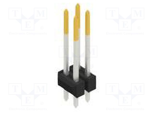 Connector: pin strips; pin header; male; PIN: 4; 2.54mm; THT; 2x2