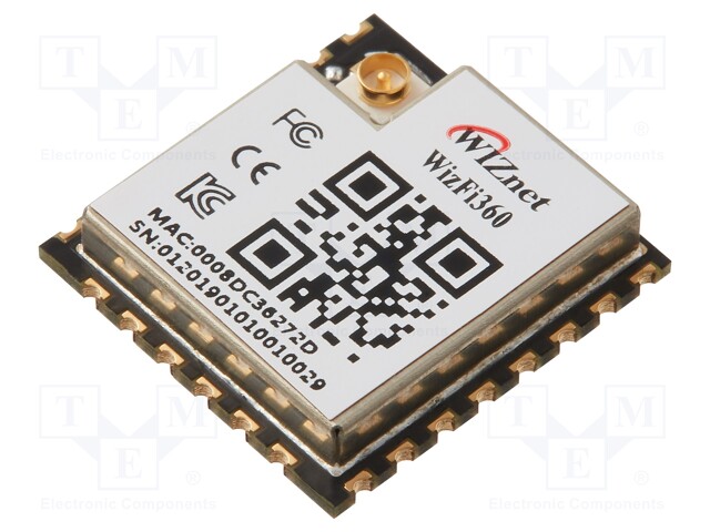 Module: WiFi; UART; SMD; 17x16x3mm; 2Mbps