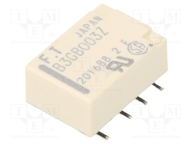 Relay: electromagnetic; DPDT; Ucoil: 3VDC; 0.3A/125VAC; 1A/30VDC