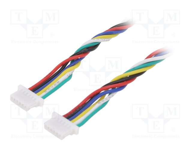 Cable; JST SH; PIN: 6; 630mm; 28AWG