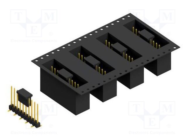 Connector: pin strips; pin header; male; PIN: 10; 2.54mm; SMT; 1x10