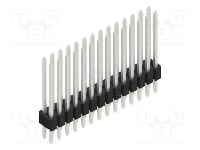 Connector: pin strips; pin header; male; PIN: 28; 1.27mm; THT; 2x14