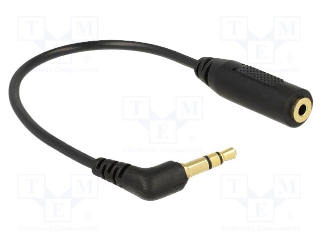 Cable; Jack 2.5mm 3pin socket,Jack 3.5mm 3pin angled plug