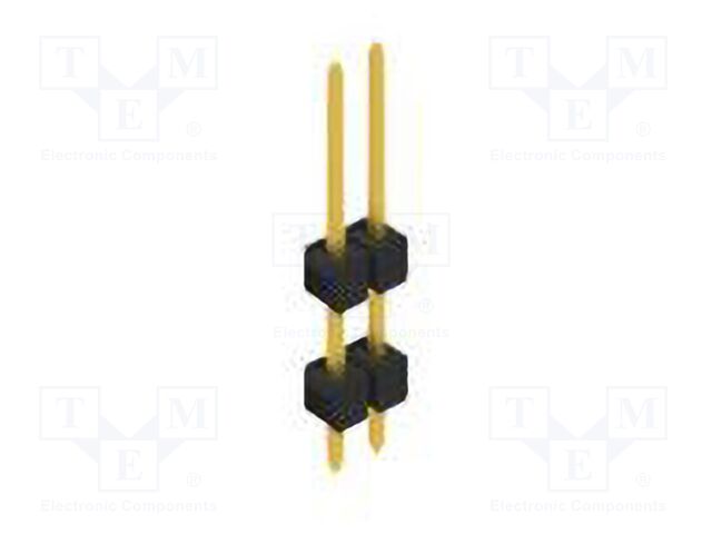 Connector: pin strips; pin header; male; PIN: 2; 2.54mm; THT; 1x2