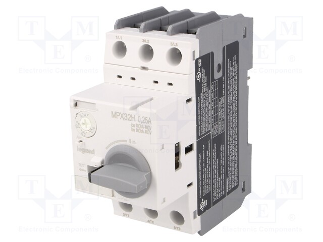Motor breaker; 0.06kW; 230÷690VAC; DIN; Short circ.release: 3.3A