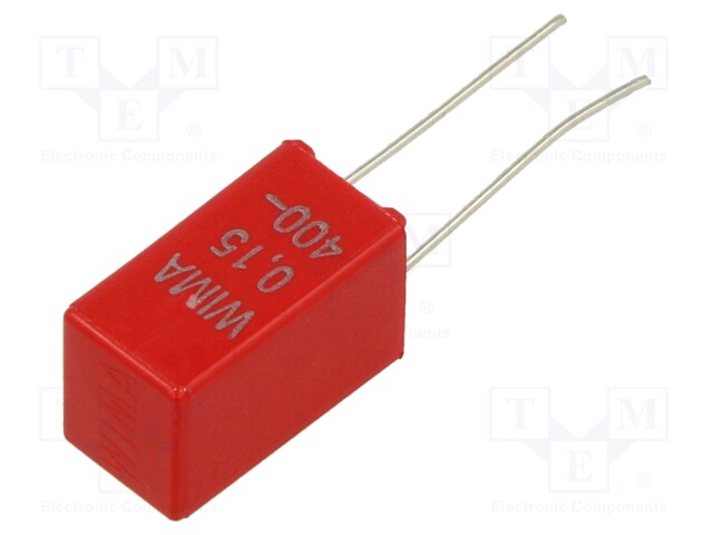 Capacitor: polyester; 150nF; 200VAC; 400VDC; Pitch: 5mm; ±10%