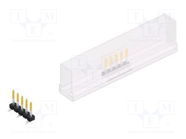 Connector: pin strips; pin header; male; PIN: 5; 2.54mm; SMT; 1x5