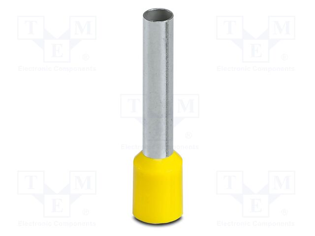 Tip: bootlace ferrule; insulated; copper; 6mm2; Bit len: 18mm