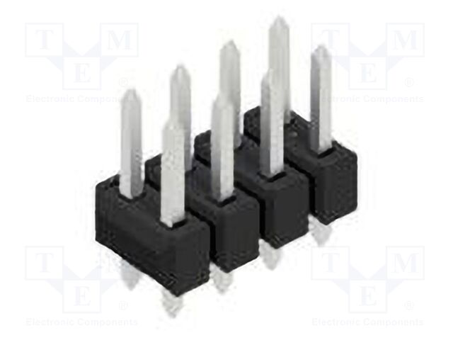 Connector: pin strips; pin header; male; PIN: 8; 2.54mm; THT; 2x4