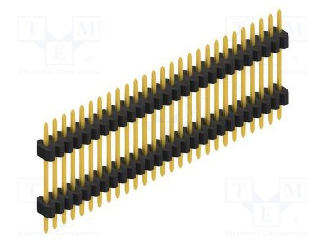 Connector: pin strips; pin header; male; PIN: 27; 1.27mm; THT; 1x27
