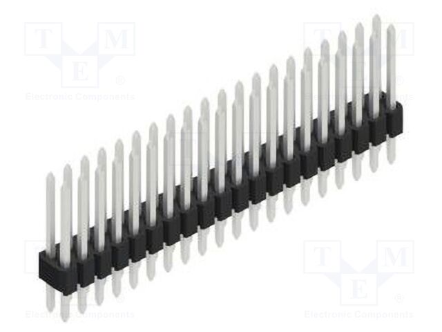 Connector: pin strips; pin header; male; PIN: 40; 1.27mm; THT; 2x20