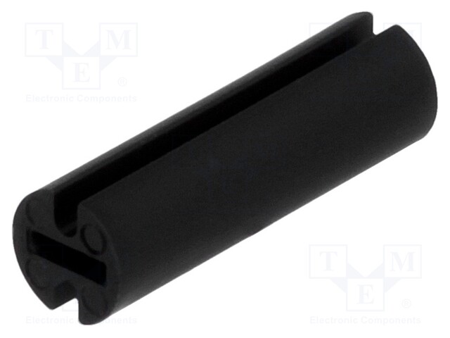 Spacer sleeve; LED; Øout: 4.5mm; ØLED: 3mm; L: 14.5mm; black; UL94V-2