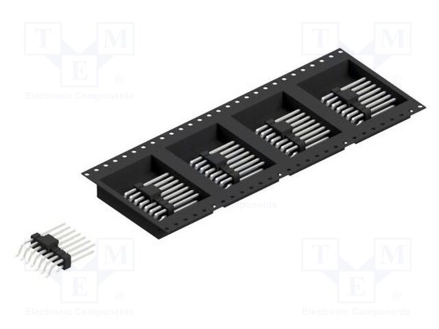 Connector: pin strips; pin header; male; PIN: 14; 2.54mm; SMT; 2x7