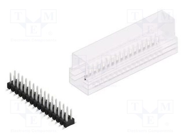 Connector: pin strips; pin header; male; PIN: 32; 2.54mm; SMT; 2x16