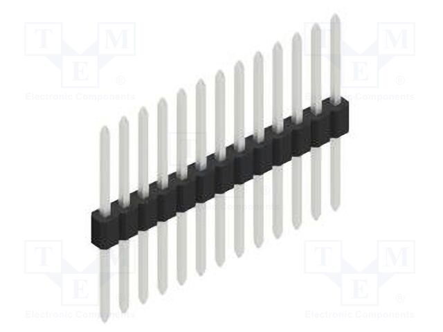 Connector: pin strips; pin header; male; PIN: 13; 1.27mm; THT; 1x13