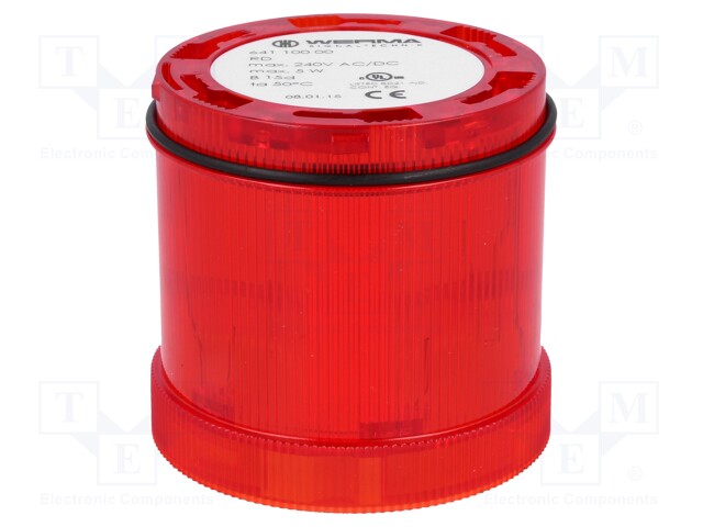 Signaller: lighting; continuous light; Colour: red; bulb BA15D