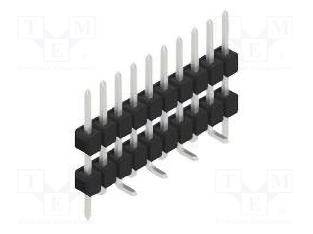 Connector: pin strips; pin header; male; PIN: 10; 2.54mm; SMT; 1x10