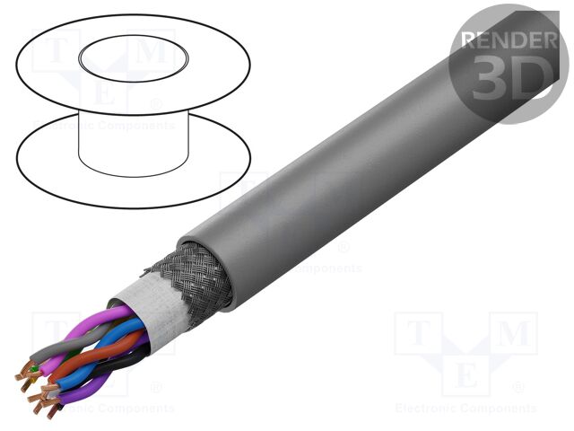 Wire: control cable; SUPER-PAAR-TRONIC-C-PUR; 5x2x0,25mm2; PUR