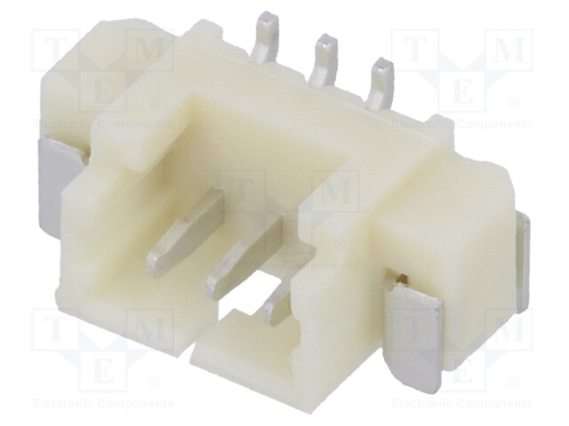 Socket; wire-board; male; 1.25mm; PIN: 3; SMT; 125V; 1A; tinned