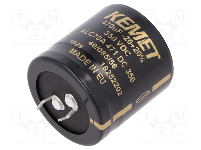 Capacitor: electrolytic; 470uF; 350VDC; ESR: 302mΩ; SNAP-IN; ±20%