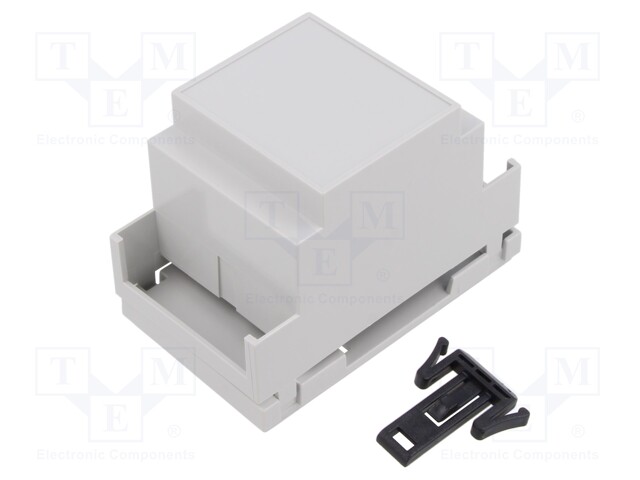 Enclosure: for DIN rail mounting; light grey; No.of mod: 3