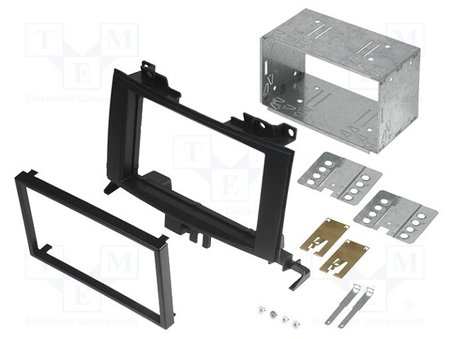 Radio mounting frame; Mercedes,VW; 2 DIN; black