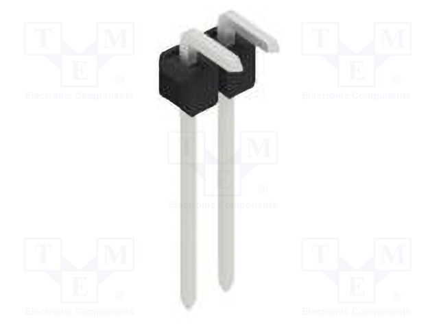 Connector: pin strips; pin header; male; PIN: 2; 2.54mm; THT; 1x2