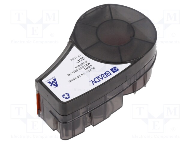 Tape; 19.1mm; 6.4m; orange; Character colour: black