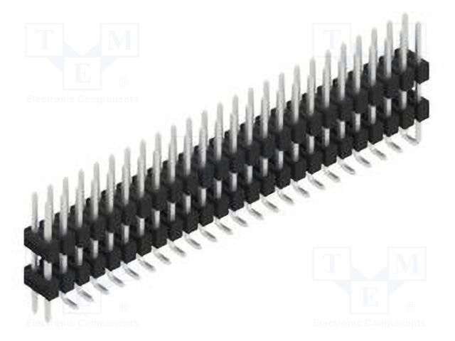 Connector: pin strips; pin header; male; PIN: 50; 2.54mm; SMT; 2x25