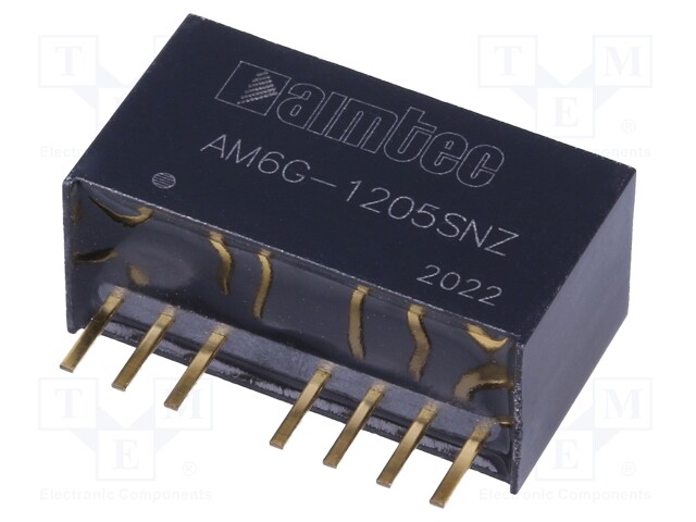 Converter: DC/DC; 6W; Uin: 9÷18V; 5VDC; Iout: 1.2A; SIP8; 22x9.5x12mm