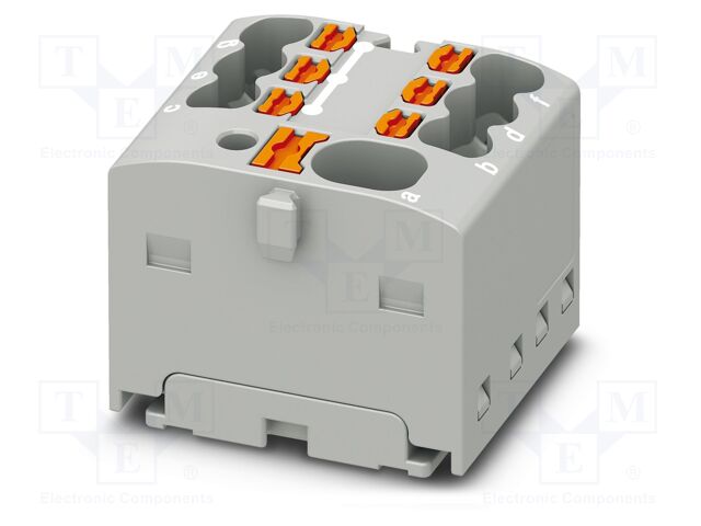 Splice terminal: rail; 17.5A; 450V; push-in; PA; L: 17.7mm; W: 19mm