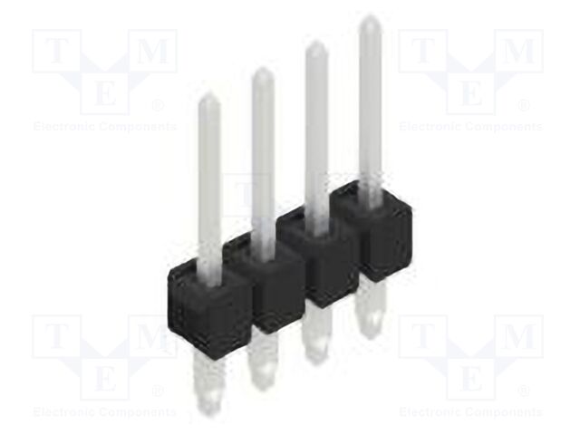 Connector: pin strips; pin header; male; PIN: 4; 2.54mm; THT; 1x4