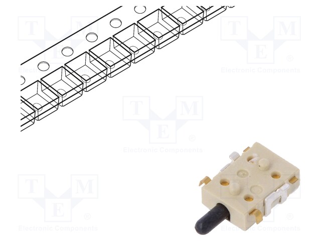 Switch: detecting; Pos: 2; SPST-NC; 0.1A/12VDC; Leads: for PCB