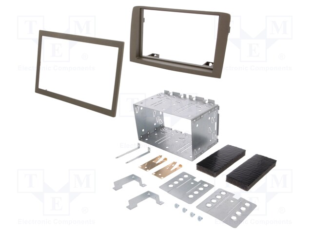 Radio mounting frame; Fiat,Lancia; 2 DIN; golden