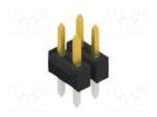 Connector: pin strips; pin header; male; PIN: 4; 2.54mm; THT; 2x2