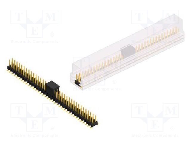 Connector: pin strips; pin header; male; PIN: 72; 2.54mm; SMT; 2x36