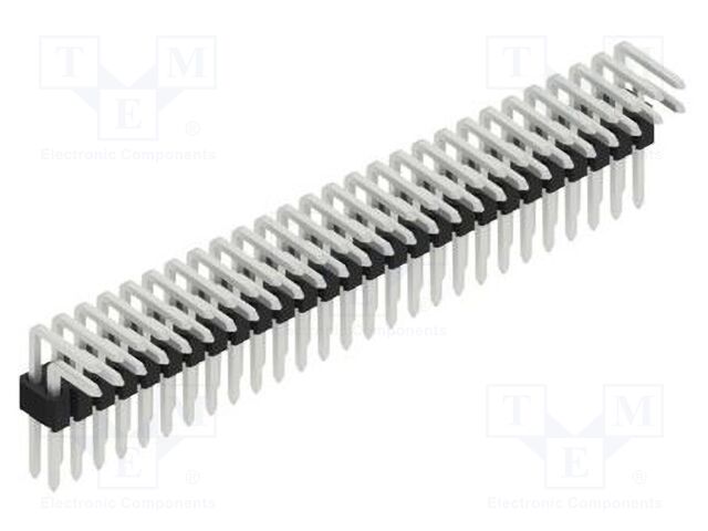 Connector: pin strips; pin header; male; PIN: 54; 1.27mm; THT; 2x27