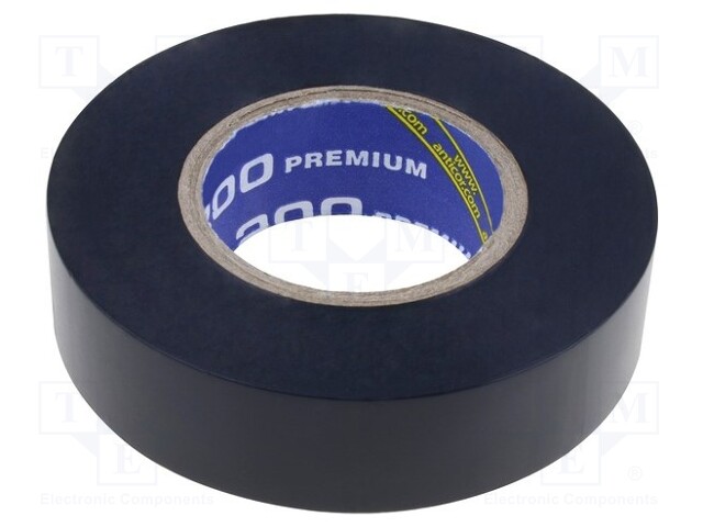 Tape: electrical insulating; W: 19mm; L: 18m; D: 0.18mm; black; 260%