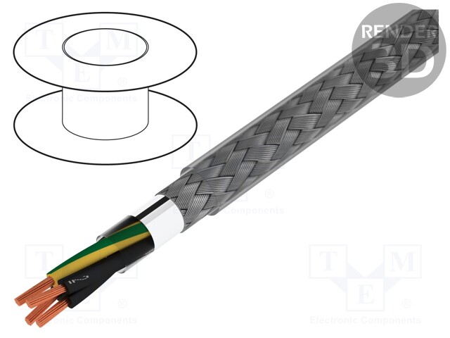 Wire; BiTservo; 4G10mm2; aluminium foil,tinned copper braid; PVC