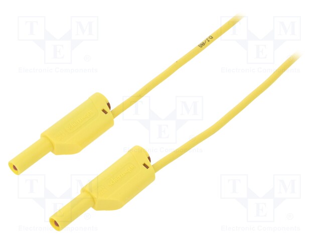Test lead; PVC; 2m; yellow; 16A; Cond.cross sec: 1mm2