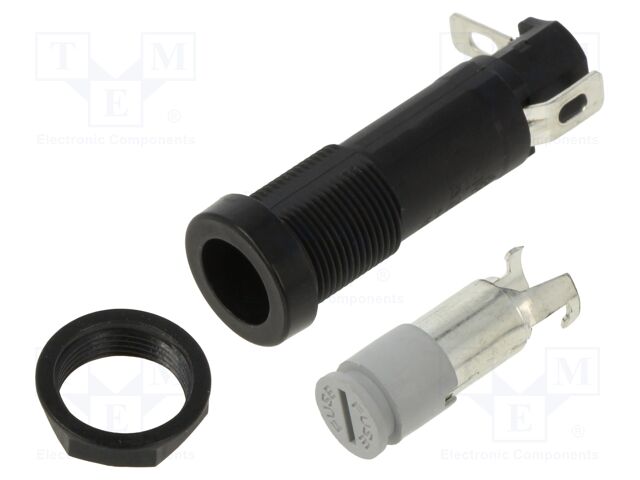 Fuse holder; cylindrical fuses; 6,3x32mm; 10A; 250V; -40÷85°C