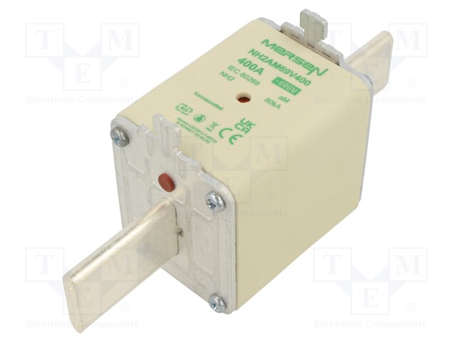 Fuse: fuse; aM; 400A; 690VAC; ceramic,industrial; NH2