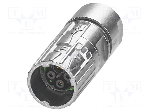 Connector: M17; plug; M17 PRO; PIN: 4(3+1); 630V; 20A; IP67; 3+PE