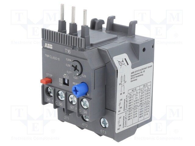 Thermal relay; Series: AF; Leads: screw terminals; 0.23÷0.31A