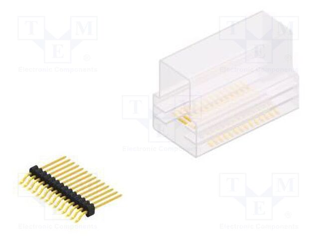 Connector: pin strips; pin header; male; PIN: 14; 1.27mm; SMT; 1x14