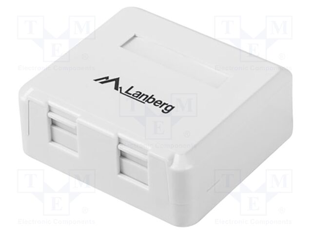 Wall socket; white; wall mount; Enclos.mat: ABS; 60.3x70.3x26.4mm