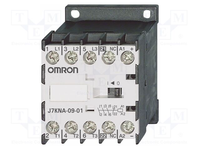 Contactor: 3-pole; NO x3; 24VAC; 9A; for DIN rail mounting; J7KNA