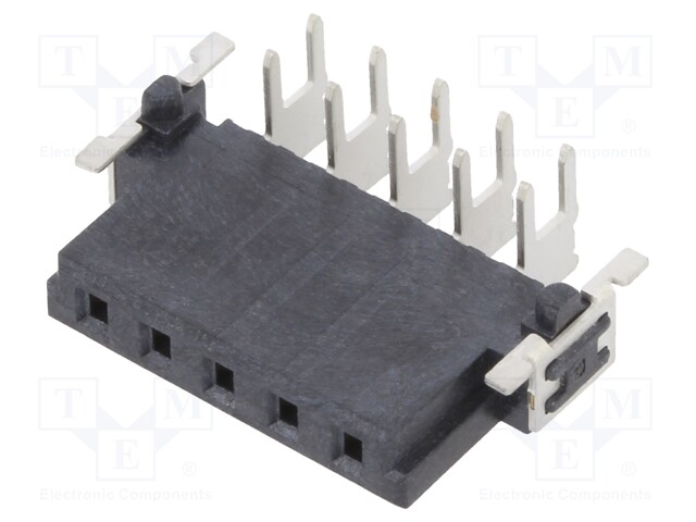Connector: PCB to PCB; female; PIN: 5; 2.54mm; -55÷125°C; 22A; THT